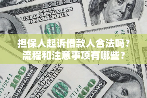 济南担保人起诉借款人合法吗？流程和注意事项有哪些？
