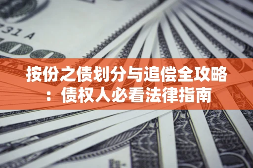 济南按份之债划分与追偿全攻略：债权人必看法律指南