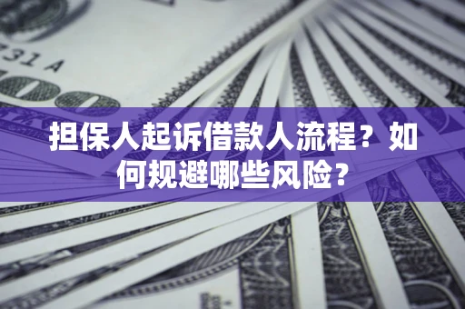 济南担保人起诉借款人流程？如何规避哪些风险？